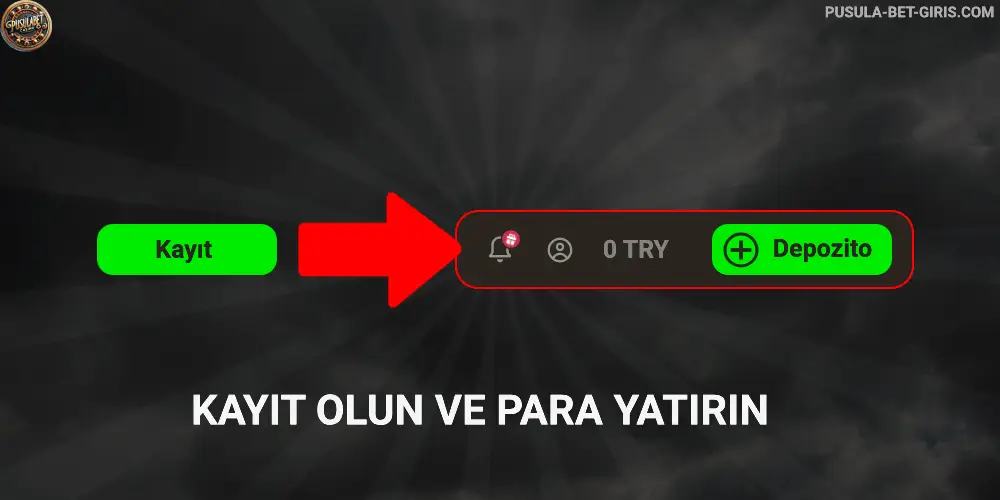 Kayıt olun ve para yatırın Pusulabet